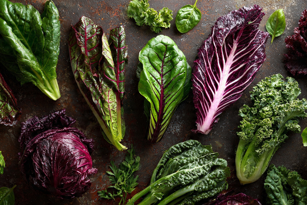 Leafy greens that support fiber intake and short-chain fatty acid production
