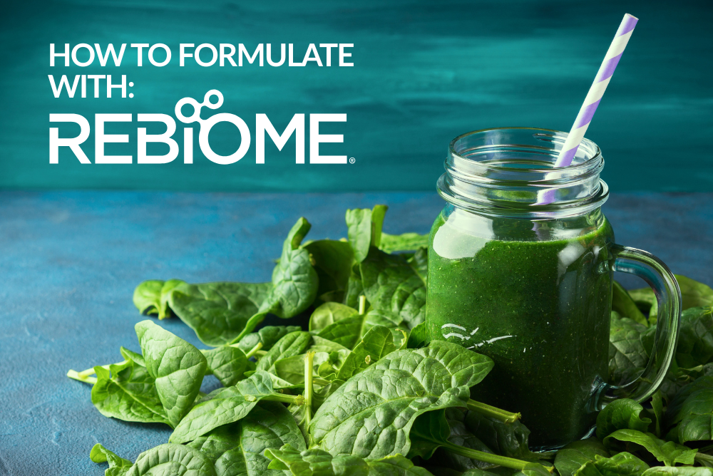Greens shake representing ReBiome formulation for gut health products