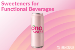 A slim unbranded beverage can representing a natural, stevia-free sweetener for functional beverages.